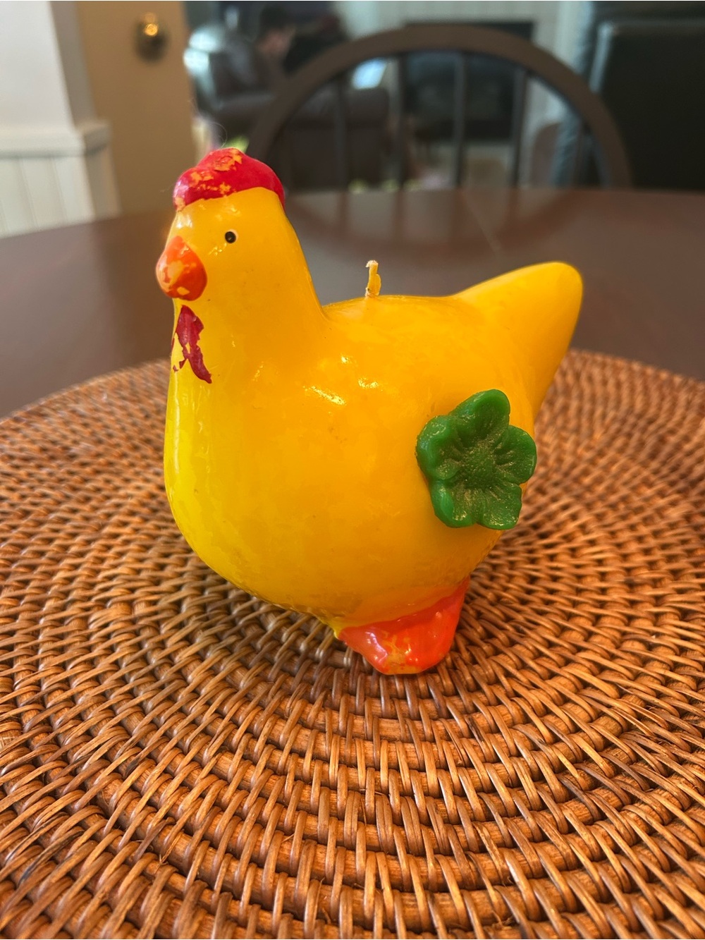 Yellow Chicken Decorative Candle - Home Accents 5 1/2 in tall